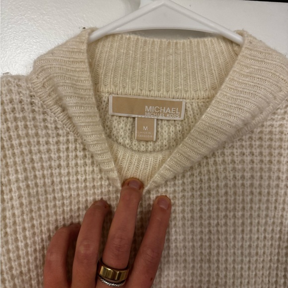 Michael Kors Cream Sweater with Fringe Details - Picture 4 of 5